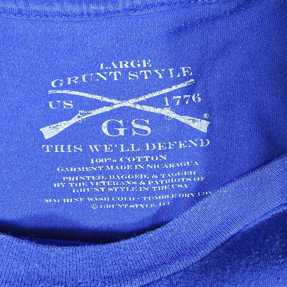 Grunt Style Men's T-Shirt Day Of The Dad Graphic Blue Large Zombie Father's Day - Picture 9 of 11